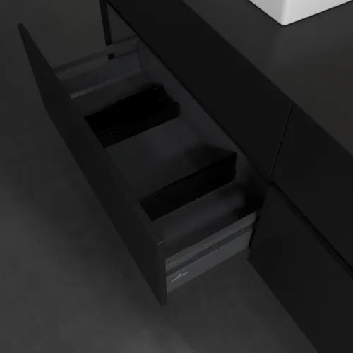 VILLEROY BOCH Toaletní skříňka Collaro, s osvětlením, 4 výsuvy, 1600 x 548 x 500 mm, Volcano Black / Volcano Black #C021B0VL, obrázek 7