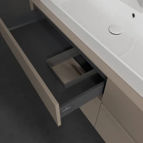 VILLEROY BOCH Toaletní skříňka Collaro, 4 výsuvy, 1600 x 548 x 500 mm, taupe / taupe #C02900VM, obrázek 7