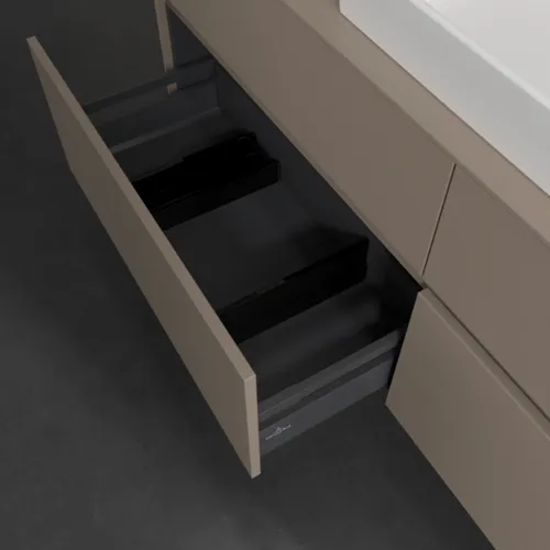 VILLEROY BOCH Toaletní skříňka Collaro, 4 výsuvy, 1600 x 548 x 500 mm, taupe / taupe #C03000VM, obrázek 6