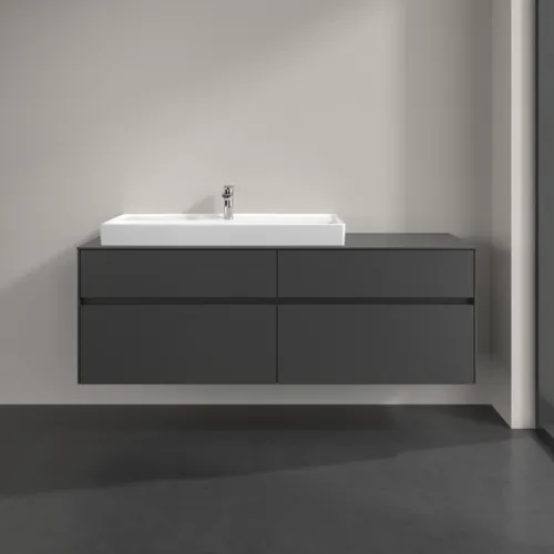 VILLEROY BOCH Toaletní skříňka Collaro, 4 výsuvy, 1600 x 548 x 500 mm, grafitová / grafitová #C02900VR, obrázek 3