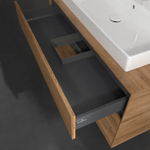 VILLEROY BOCH Umyvadlová skříňka Collaro, s osvětlením, 2 výsuvy, 1000 x 548 x 500 mm, dub Kansas #C020B0RH, obrázek 8