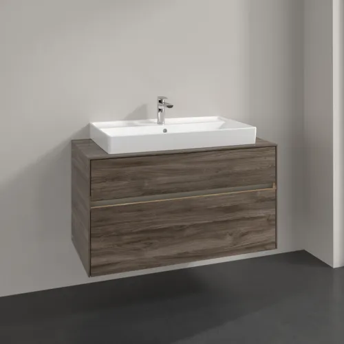 VILLEROY BOCH Umyvadlová skříňka Collaro, s osvětlením, 2 výsuvy, 1000 x 548 x 500 mm, dub kamenný #C020B0RK, obrázek 2