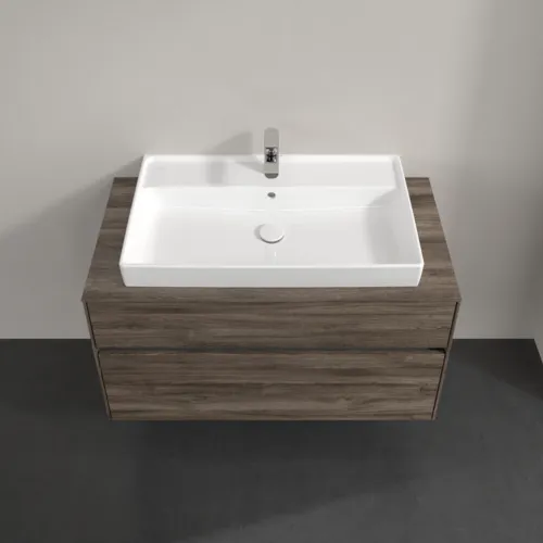 VILLEROY BOCH Umyvadlová skříňka Collaro, s osvětlením, 2 výsuvy, 1000 x 548 x 500 mm, dub kamenný #C020B0RK, obrázek 4