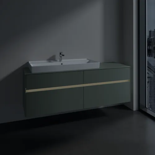 VILLEROY BOCH Toaletní skříňka Collaro, s osvětlením, 4 výsuvy, 1600 x 548 x 500 mm, Soft Green / Soft Green #C029B0AF, obrázek 5
