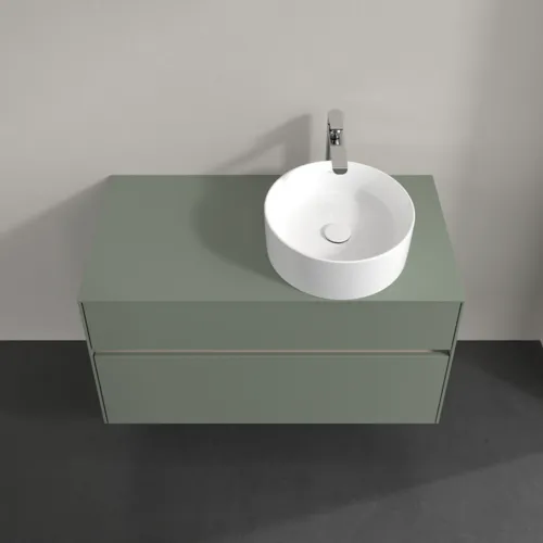 VILLEROY BOCH Toaletní skříňka Collaro, 2 výsuvy, 1000 x 548 x 500 mm, Soft Green / Soft Green #C04000AF, obrázek 4