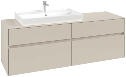 VILLEROY BOCH Toaletní skříňka Collaro, s osvětlením, 4 výsuvy, 1600 x 548 x 500 mm, Cashmere Grey / Cashmere Grey #C026B0VN