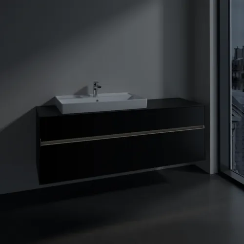 VILLEROY BOCH Toaletní skříňka Collaro, s osvětlením, 4 výsuvy, 1600 x 548 x 500 mm, Volcano Black / Volcano Black #C026B0VL, obrázek 5