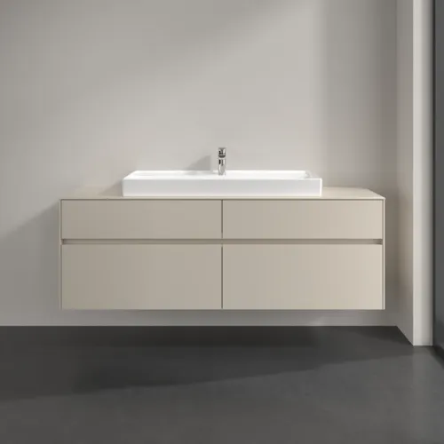 VILLEROY BOCH Toaletní skříňka Collaro, 4 výsuvy, 1600 x 548 x 500 mm, Cashmere Grey / Cashmere Grey #C03100VN, obrázek 3