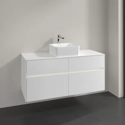 VILLEROY BOCH Collaro toaletní skříňka, s osvětlením, 4 výsuvy, 1200 x 548 x 500 mm, bílá matná / bílá matná #C041B0MS, obrázek 2