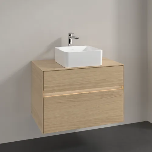 VILLEROY BOCH Toaletní skříňka Collaro, s osvětlením, 2 výsuvy, 800 x 548 x 500 mm, severský dub / severský dub #C037B0VJ, obrázek 2