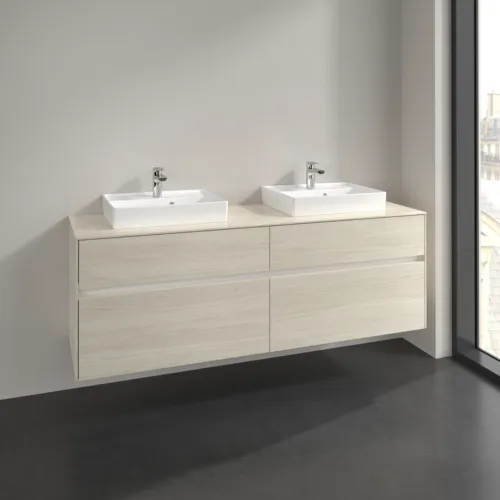 VILLEROY BOCH Toaletní skříňka Collaro, s osvětlením, 4 výsuvy, 1600 x 548 x 500 mm, bílý dub / bílý dub #C021B0AA, obrázek 2