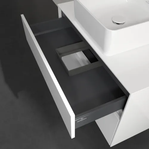 VILLEROY BOCH Toaletní skříňka Collaro, s osvětlením, 2 výsuvy, 800 x 548 x 500 mm, lesklá bílá / lesklá bílá #C037B0DH, obrázek 8