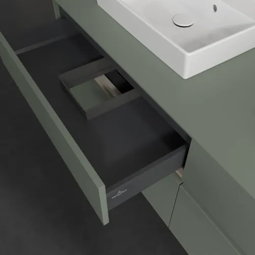 VILLEROY BOCH Toaletní skříňka Collaro, s osvětlením, 4 výsuvy, 1600 x 548 x 500 mm, Soft Green / Soft Green #C021B0AF, obrázek 8