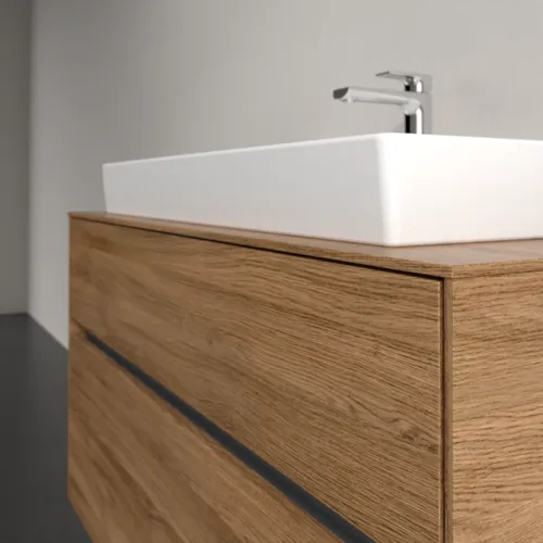VILLEROY BOCH Toaletní skříňka Collaro, 2 výsuvy, 1000 x 548 x 500 mm, dub Kansas #C02000RH, obrázek 5