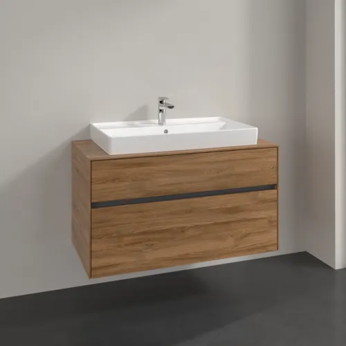 VILLEROY BOCH Toaletní skříňka Collaro, 2 výsuvy, 1000 x 548 x 500 mm, dub Kansas #C02000RH, obrázek 2