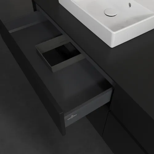 VILLEROY BOCH Toaletní skříňka Collaro, 4 výsuvy, 1600 x 548 x 500 mm, Volcano Black / Volcano Black #C02100VL, obrázek 7