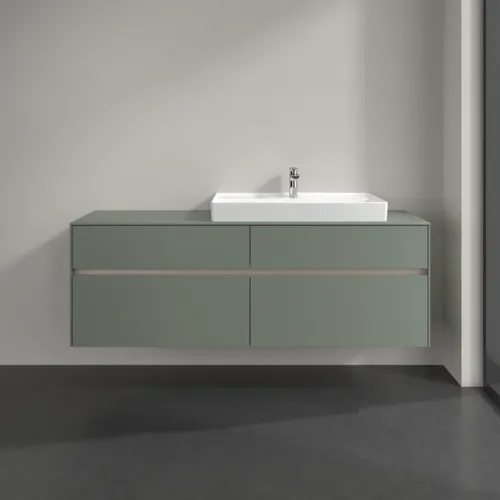 VILLEROY BOCH Toaletní skříňka Collaro, 4 výsuvy, 1600 x 548 x 500 mm, Soft Green / Soft Green #C02700AF, obrázek 3