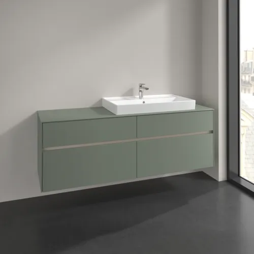VILLEROY BOCH Toaletní skříňka Collaro, 4 výsuvy, 1600 x 548 x 500 mm, Soft Green / Soft Green #C02700AF, obrázek 2