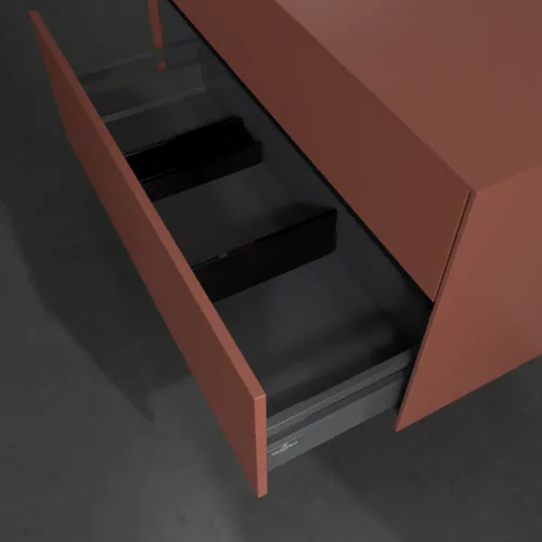 VILLEROY BOCH Toaletní skříňka Collaro, 2 výsuvy, 1000 x 548 x 500 mm, vínově červená / vínově červená #C03900AH, obrázek 6