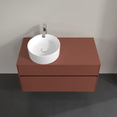 VILLEROY BOCH Toaletní skříňka Collaro, 2 výsuvy, 1000 x 548 x 500 mm, vínově červená / vínově červená #C03900AH, obrázek 4