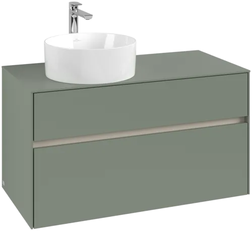 VILLEROY BOCH Toaletní skříňka Collaro, 2 výsuvy, 1000 x 548 x 500 mm, Soft Green / Soft Green #C03900AF