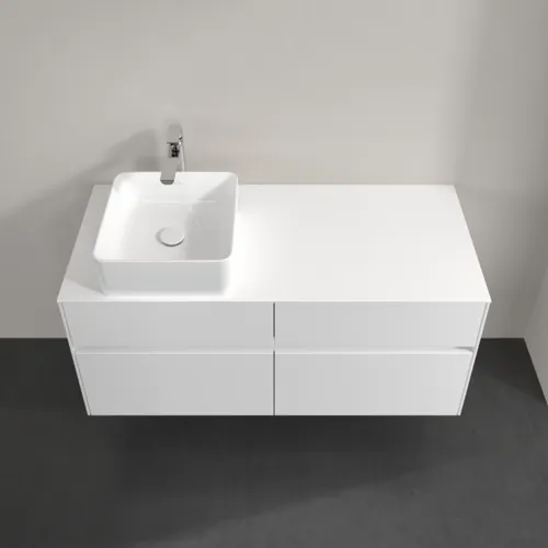 VILLEROY BOCH Toaletní skříňka Collaro, 4 výsuvy, 1200 x 548 x 500 mm, bílá matná / bílá matná #C04200MS, obrázek 4