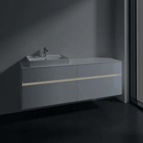 VILLEROY BOCH Toaletní skříňka Collaro, s osvětlením, 4 výsuvy, 1600 x 548 x 500 mm, lesklá bílá / lesklá bílá #C022B0DH, obrázek 5