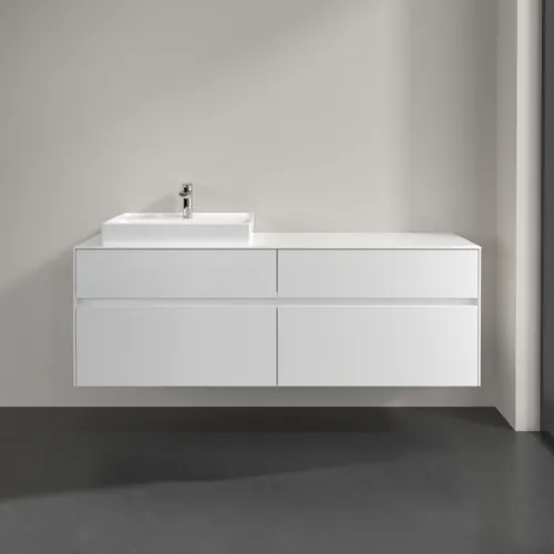 VILLEROY BOCH Toaletní skříňka Collaro, s osvětlením, 4 výsuvy, 1600 x 548 x 500 mm, lesklá bílá / lesklá bílá #C022B0DH, obrázek 3