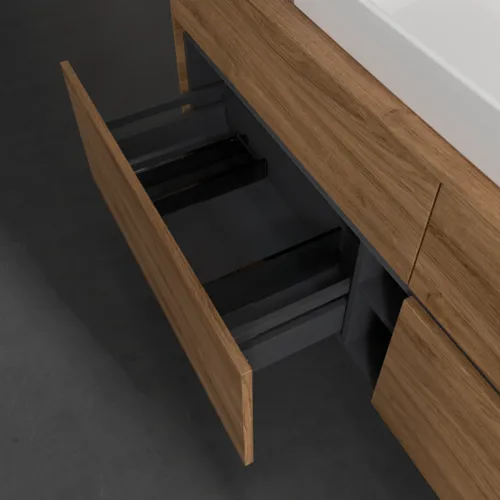 VILLEROY BOCH Toaletní skříňka Collaro, s osvětlením, 4 výsuvy, 1600 x 548 x 500 mm, dub Kansas #C028B0RH, obrázek 7