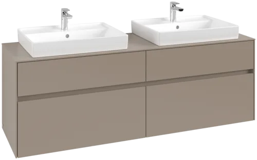 VILLEROY BOCH Toaletní skříňka Collaro, 4 výsuvy, 1600 x 548 x 500 mm, taupe / taupe #C02400VM