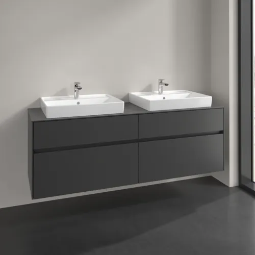 VILLEROY BOCH Toaletní skříňka Collaro, 4 výsuvy, 1600 x 548 x 500 mm, grafitová / grafitová #C02400VR, obrázek 2