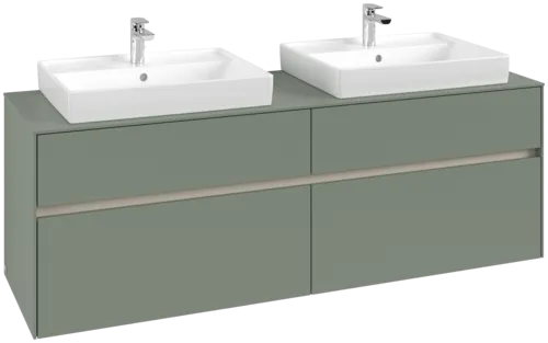 VILLEROY BOCH Toaletní skříňka Collaro, s osvětlením, 4 výsuvy, 1600 x 548 x 500 mm, Soft Green / Soft Green #C024B0AF