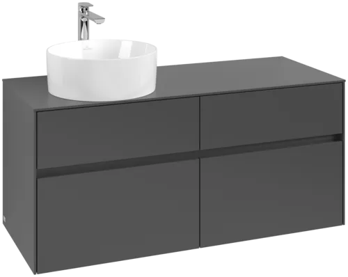 VILLEROY BOCH Collaro toaletní skříňka, s osvětlením, 4 výsuvy, 1200 x 548 x 500 mm, Grafit / Grafit #C042B0VR