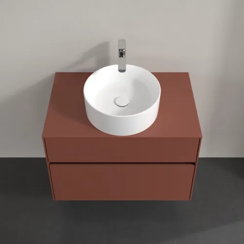 VILLEROY BOCH Toaletní skříňka Collaro, s osvětlením, 2 výsuvy, 800 x 548 x 500 mm, Vínově červená / Vínově červená #C037B0AH, obrázek 4