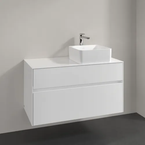 VILLEROY BOCH Umyvadlová skříňka Collaro, 2 zásuvky, 1000 x 548 x 500 mm, lesklá bílá / lesklá bílá #C04000DH, obrázek 2