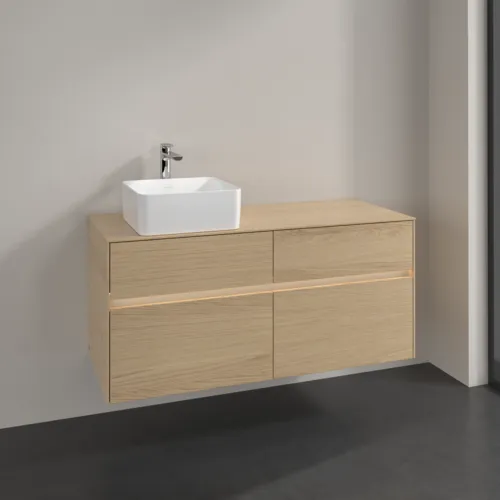 VILLEROY BOCH Toaletní skříňka Collaro, s osvětlením, 4 výsuvy, 1200 x 548 x 500 mm, severský dub / severský dub #C042B0VJ, obrázek 2