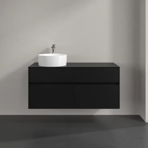 VILLEROY BOCH Toaletní skříňka Collaro, s osvětlením, 4 výsuvy, 1200 x 548 x 500 mm, Volcano Black / Volcano Black #C042B0VL, obrázek 3