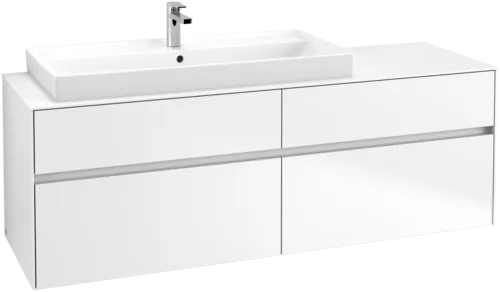 VILLEROY BOCH Toaletní skříňka Collaro, 4 výsuvy, 1600 x 548 x 500 mm, bílá matná / bílá matná #C02900MS