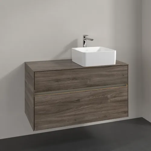 VILLEROY BOCH Umyvadlová skříňka Collaro, s osvětlením, 2 výsuvy, 1000 x 548 x 500 mm, dub kamenný #C040B0RK, obrázek 2