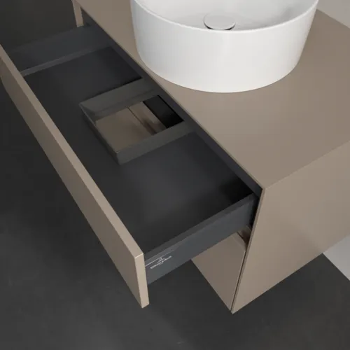 VILLEROY BOCH Toaletní skříňka Collaro, 2 výsuvy, 800 x 548 x 500 mm, taupe / taupe #C03700VM, obrázek 7