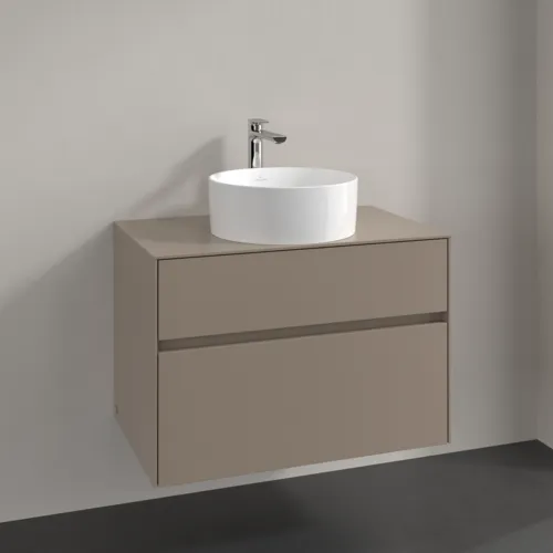 VILLEROY BOCH Toaletní skříňka Collaro, 2 výsuvy, 800 x 548 x 500 mm, taupe / taupe #C03700VM, obrázek 2