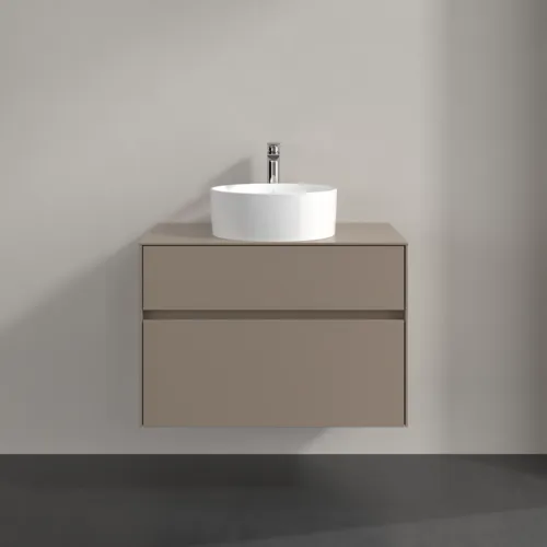VILLEROY BOCH Toaletní skříňka Collaro, 2 výsuvy, 800 x 548 x 500 mm, taupe / taupe #C03700VM, obrázek 3
