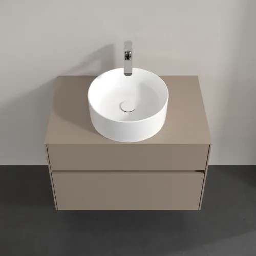 VILLEROY BOCH Toaletní skříňka Collaro, 2 výsuvy, 800 x 548 x 500 mm, taupe / taupe #C03700VM, obrázek 4