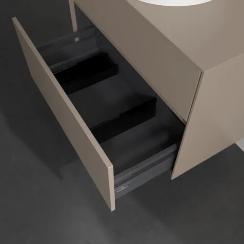VILLEROY BOCH Toaletní skříňka Collaro, 2 výsuvy, 800 x 548 x 500 mm, taupe / taupe #C03700VM, obrázek 6