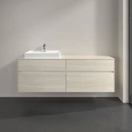 VILLEROY BOCH Toaletní skříňka Collaro, s osvětlením, 4 výsuvy, 1600 x 548 x 500 mm, bílý dub / bílý dub #C022B0AA, obrázek 3