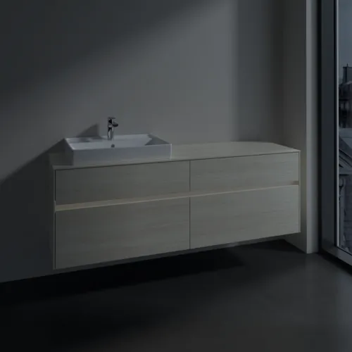 VILLEROY BOCH Toaletní skříňka Collaro, s osvětlením, 4 výsuvy, 1600 x 548 x 500 mm, bílý dub / bílý dub #C022B0AA, obrázek 5