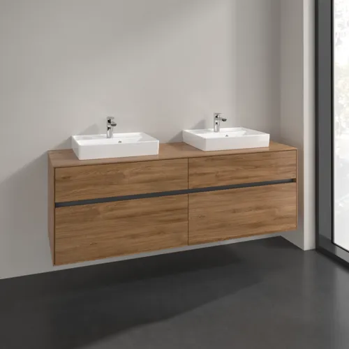 VILLEROY BOCH Toaletní skříňka Collaro, 4 výsuvy, 1600 x 548 x 500 mm, dub Kansas #C02100RH, obrázek 2