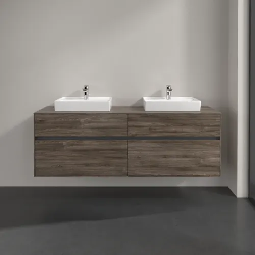 VILLEROY BOCH Toaletní skříňka Collaro, 4 výsuvy, 1600 x 548 x 500 mm, dub kamenný #C02100RK, obrázek 3