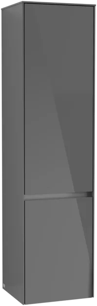 VILLEROY BOCH Vysoká skříň Collaro, 2 dveře, 404 x 1538 x 349 mm, lesklá šedá / lesklá šedá #C03301FP