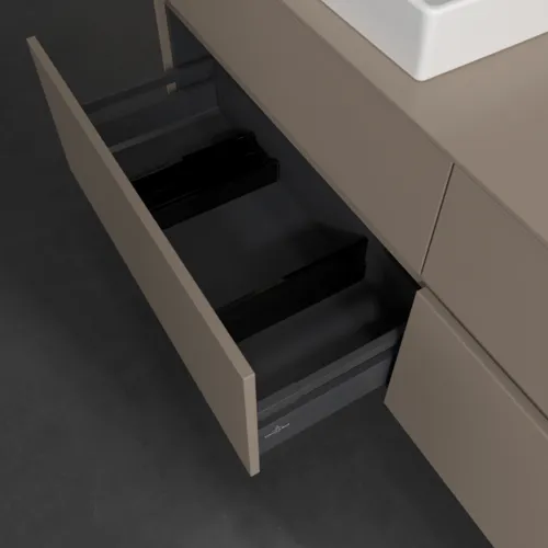 VILLEROY BOCH Toaletní skříňka Collaro, 4 výsuvy, 1600 x 548 x 500 mm, taupe / taupe #C02200VM, obrázek 6